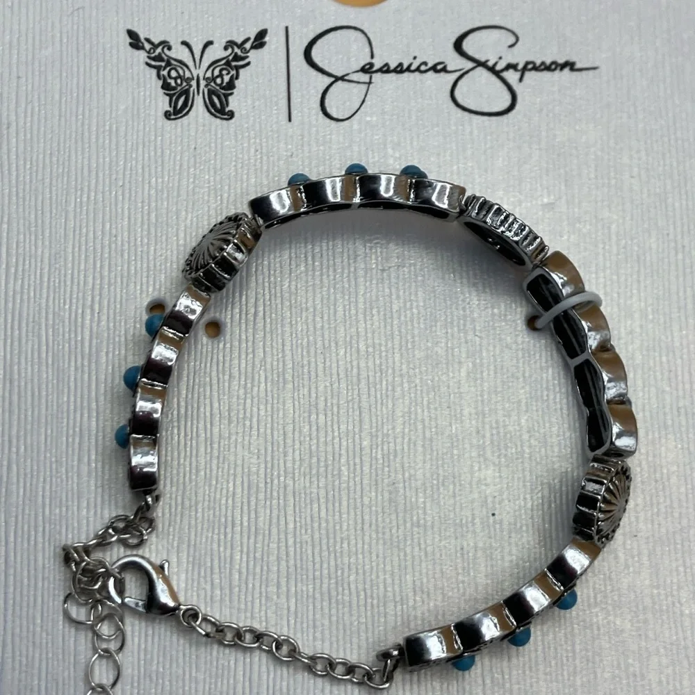 Cowgirl Jewelry featuring Jessica Simpson Silver and Turquoise Bracelet - Picture 2 of 7